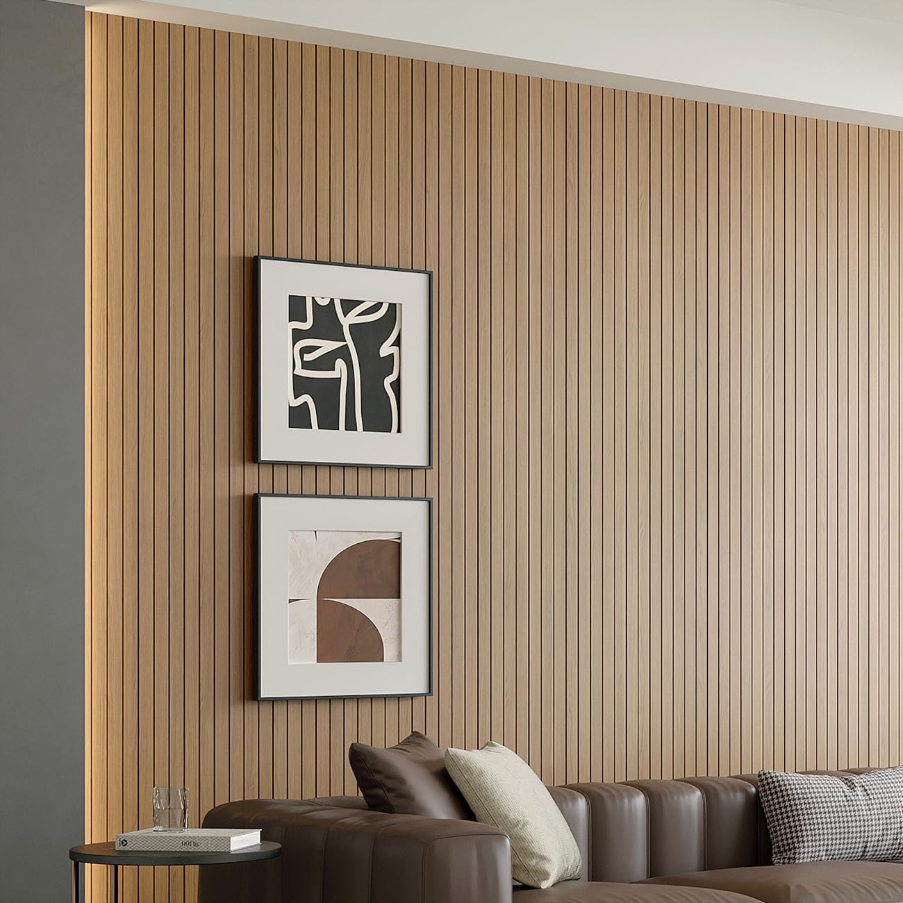 Yutianli wood-grain texture panel adds warm oak-like ambiance with low maintenance.