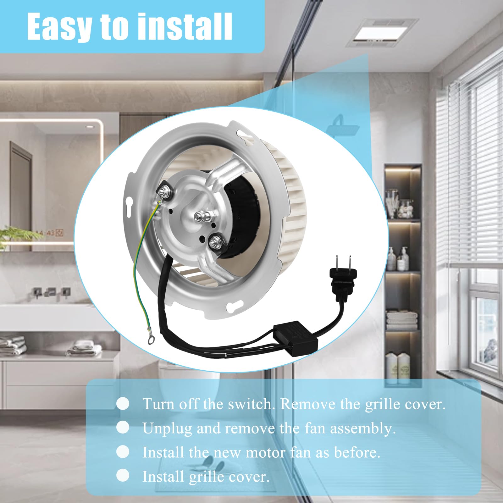 YUUCOO installation guide image showing simple replacement steps