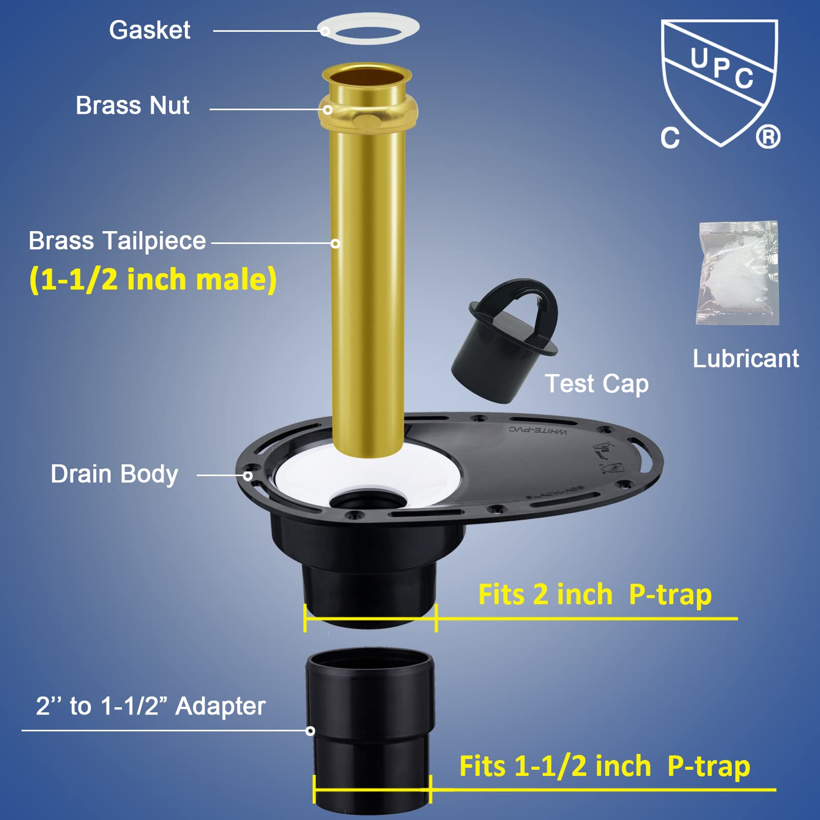 YUUCOO drop-in tub drain plate facilitates quick setup
