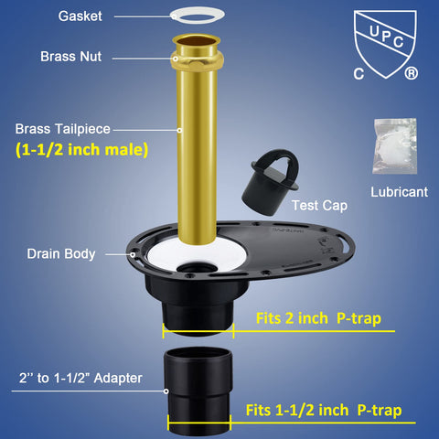 YUUCOO drop-in tub drain plate facilitates quick setup