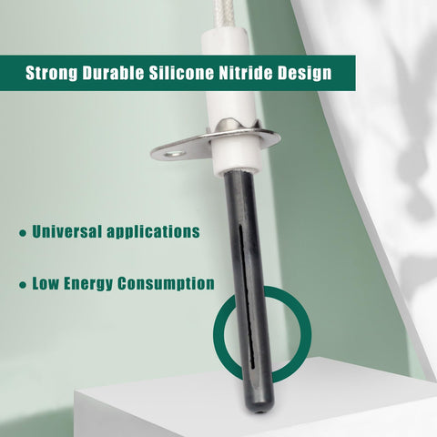 Silicon nitride thermal conductivity enhances ignition reliability.