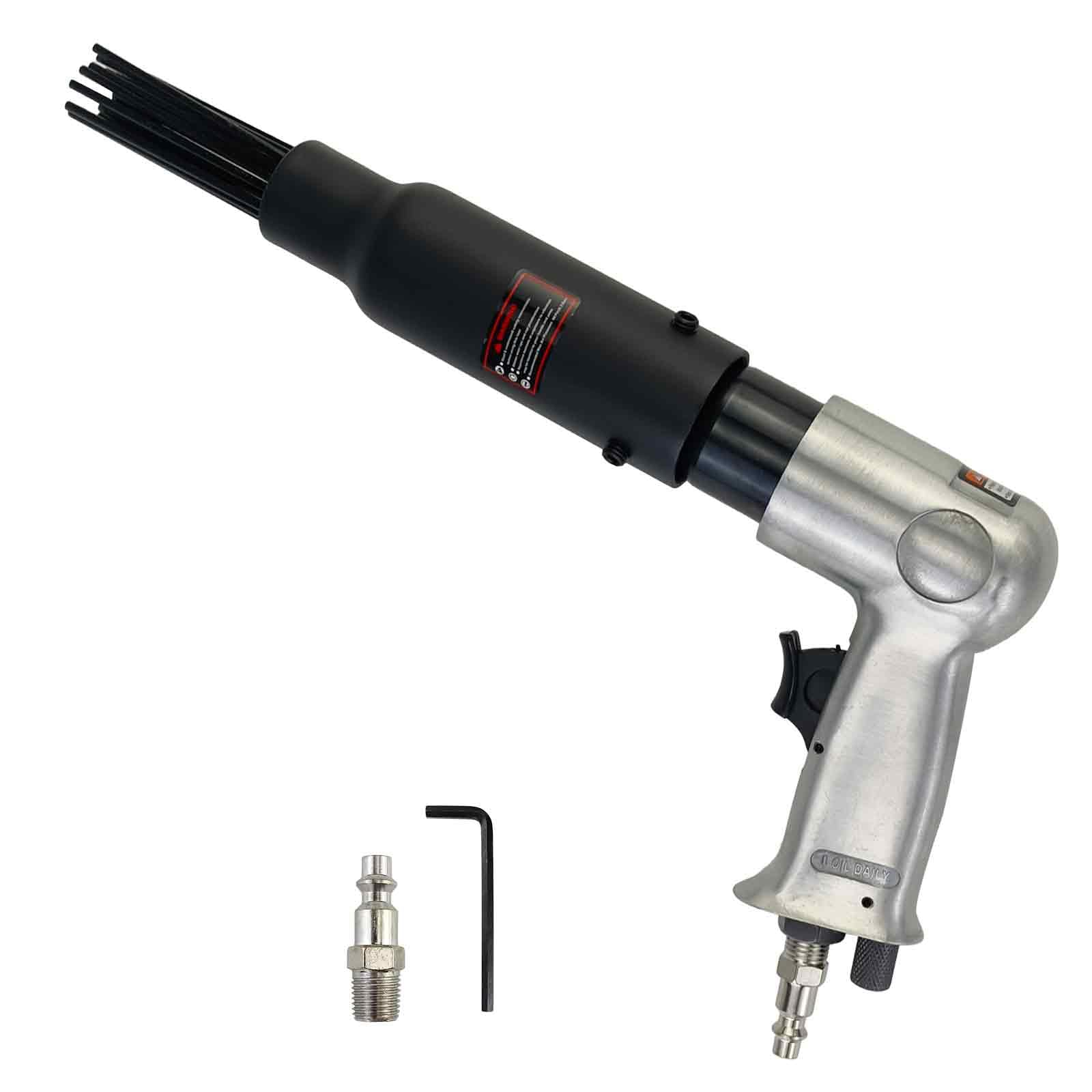 YuYBrightmi air needle scaler with 19-pin needles for efficient rust and paint removal.