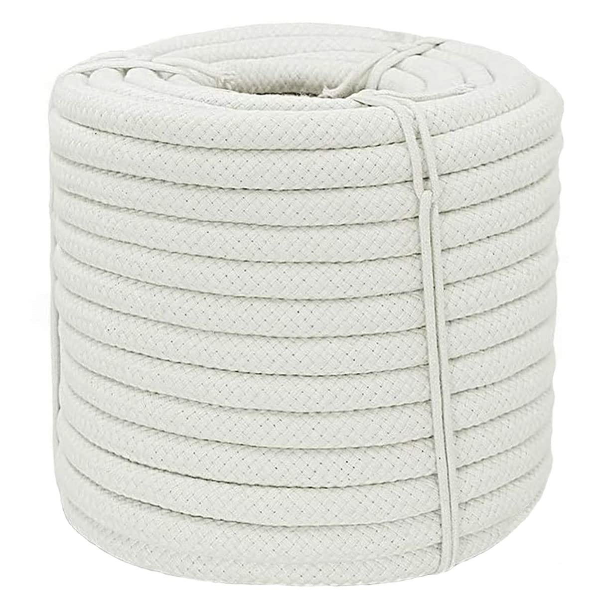 YUZENET braided cotton rope close-up shows natural softness ideal for crafts.