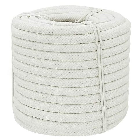 YUZENET braided cotton rope close-up shows natural softness ideal for crafts.