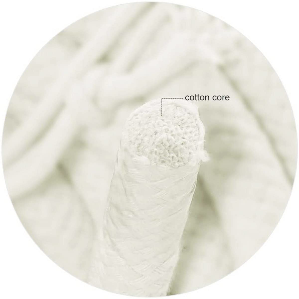 YUZENET natural cotton rope, cut to length for customized projects.