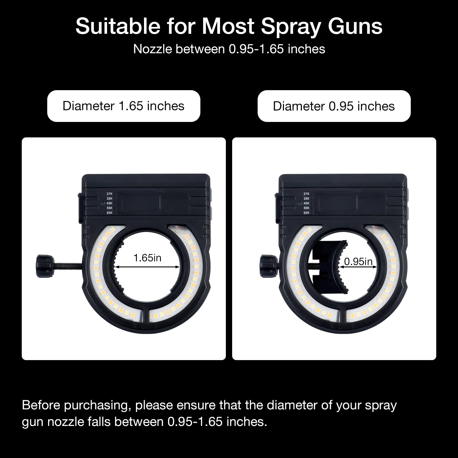 YUZES 2600mAh battery powers hours of continuous light.