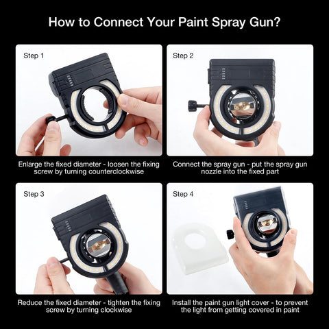 YUZES universal-fit quick-clamp nozzle for most spray guns.
