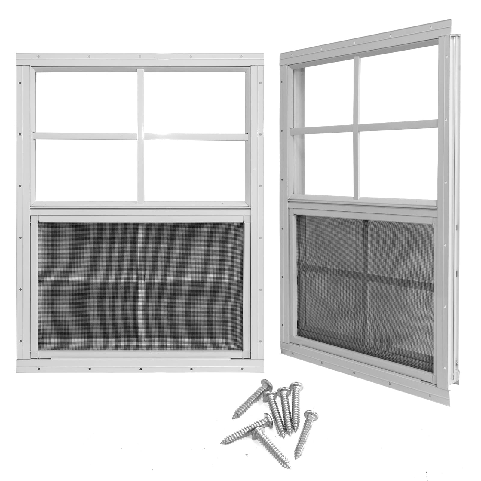 Yuzzy 24x36 shed window with tempered glass for durable visibility.