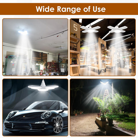 YWD LED Garage Lights illuminate large spaces like barns and warehouses efficiently