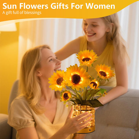 YWYWLED Sunflower Lamp ideal for bedrooms, cafés, or dining tables
