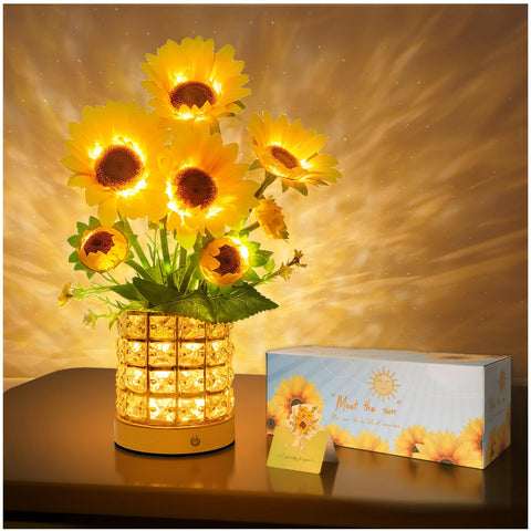 YWYWLED Sunflower Lamp cordless glow ideal for patios and dorms