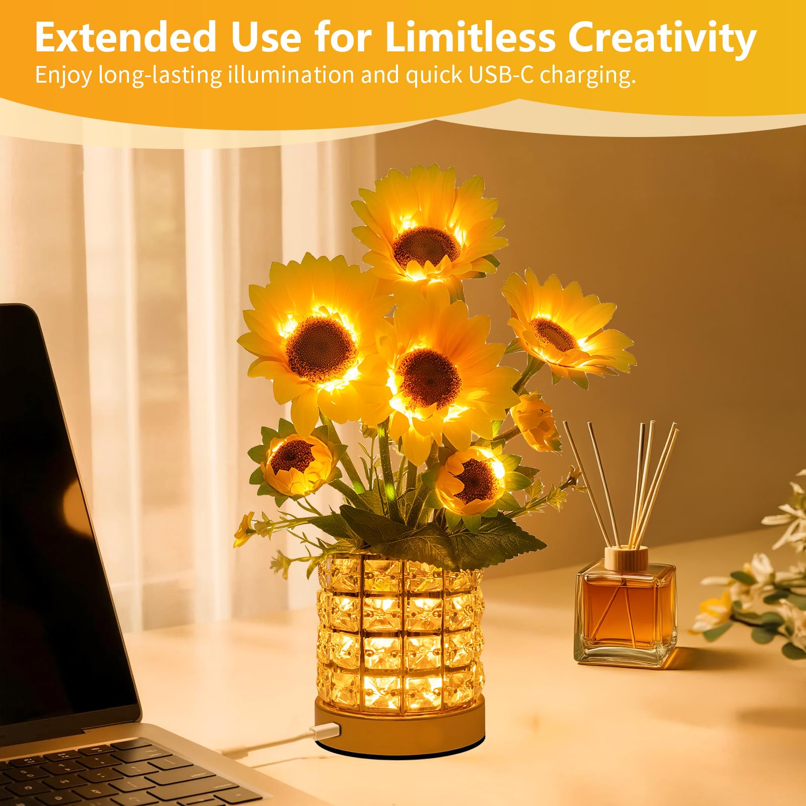 YWYWLED Sunflower Lamp gift-ready packaging makes gifting simple