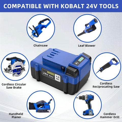 YXKC 24V 6.0Ah fits KB624-03 and KB524-03 for seamless power