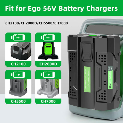 YXKC EGO 56V 3.0Ah energy label highlighting high capacity.