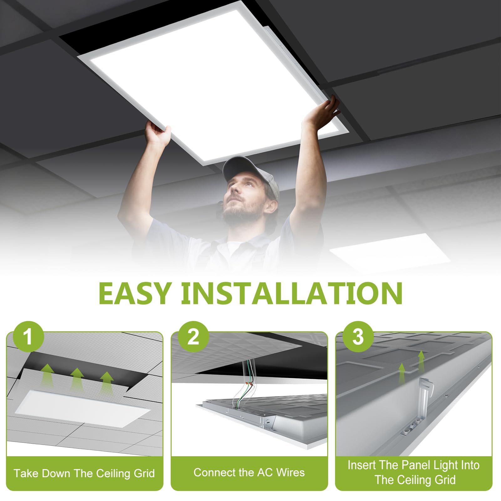 YXL 2x2 LED panel light energy-saving emphasis on efficiency