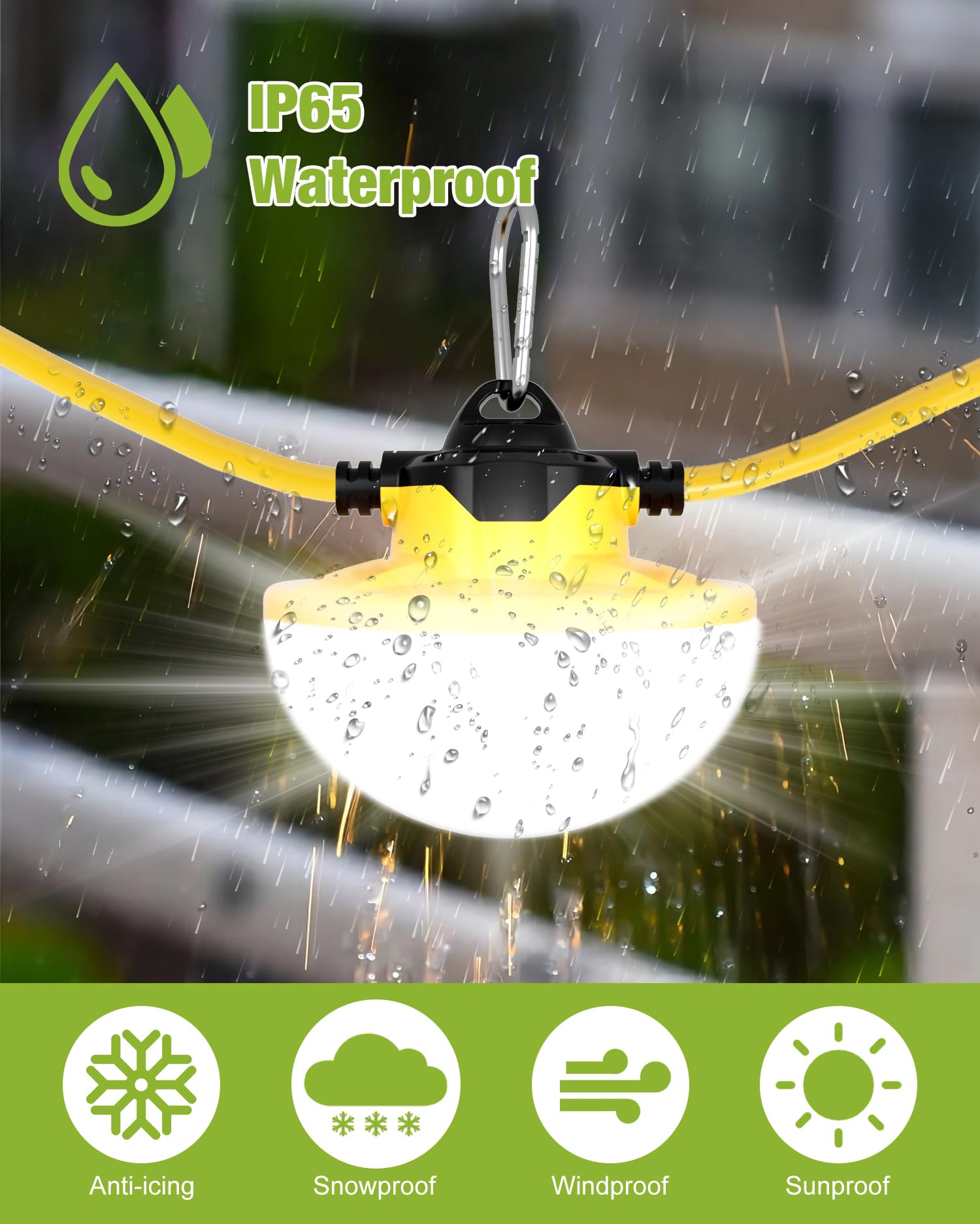 YXL IP65 waterproof construction light suitable for outdoor and damp indoor use