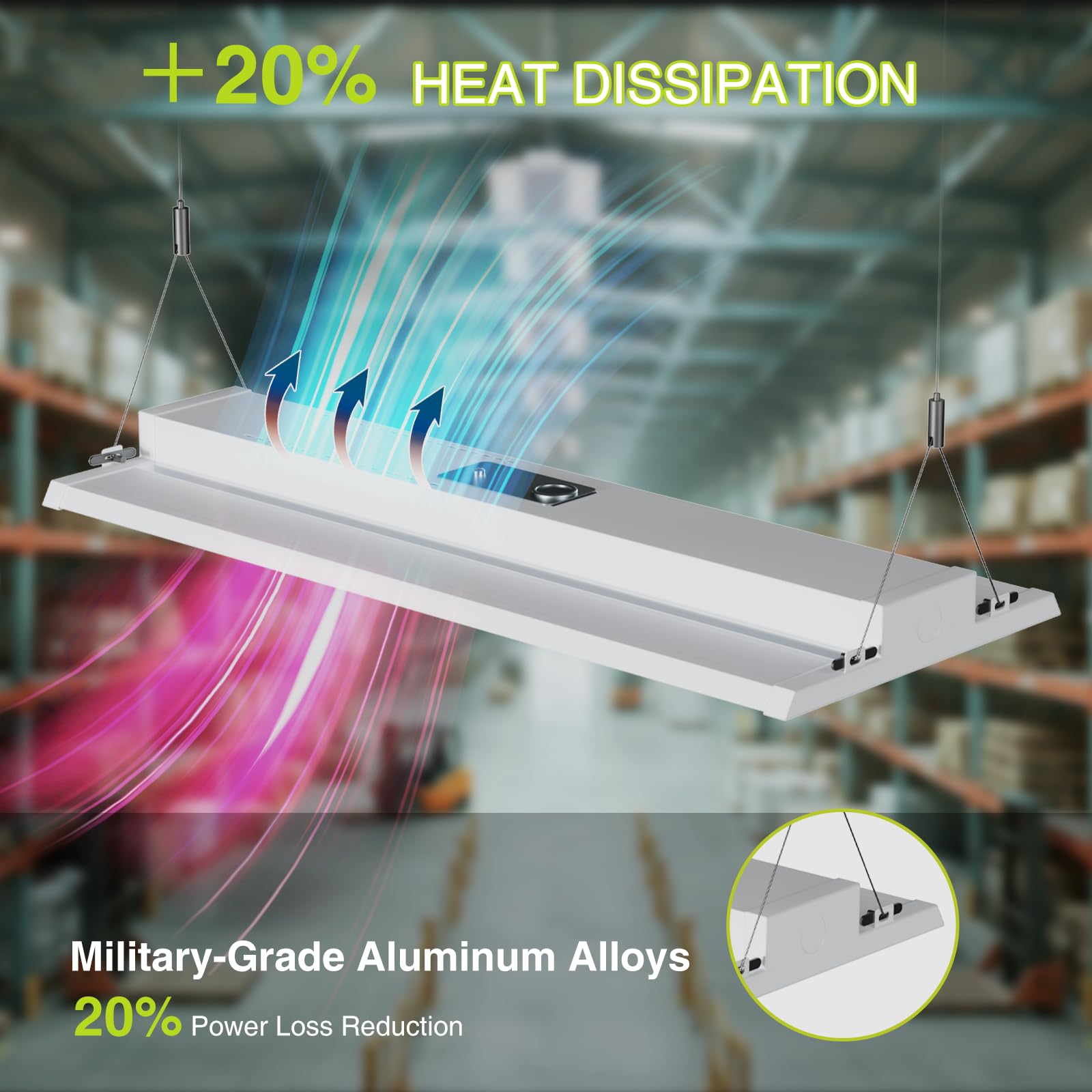 YXL High Bay with PIR motion sensor detects movement up to 40 ft