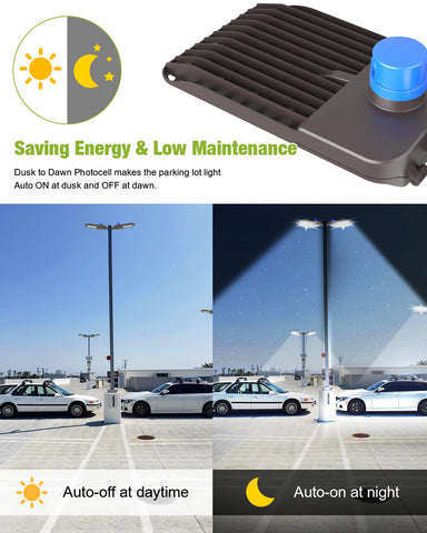 YXL LED parking lot light supports 0-10V dimming for customizable scenes.