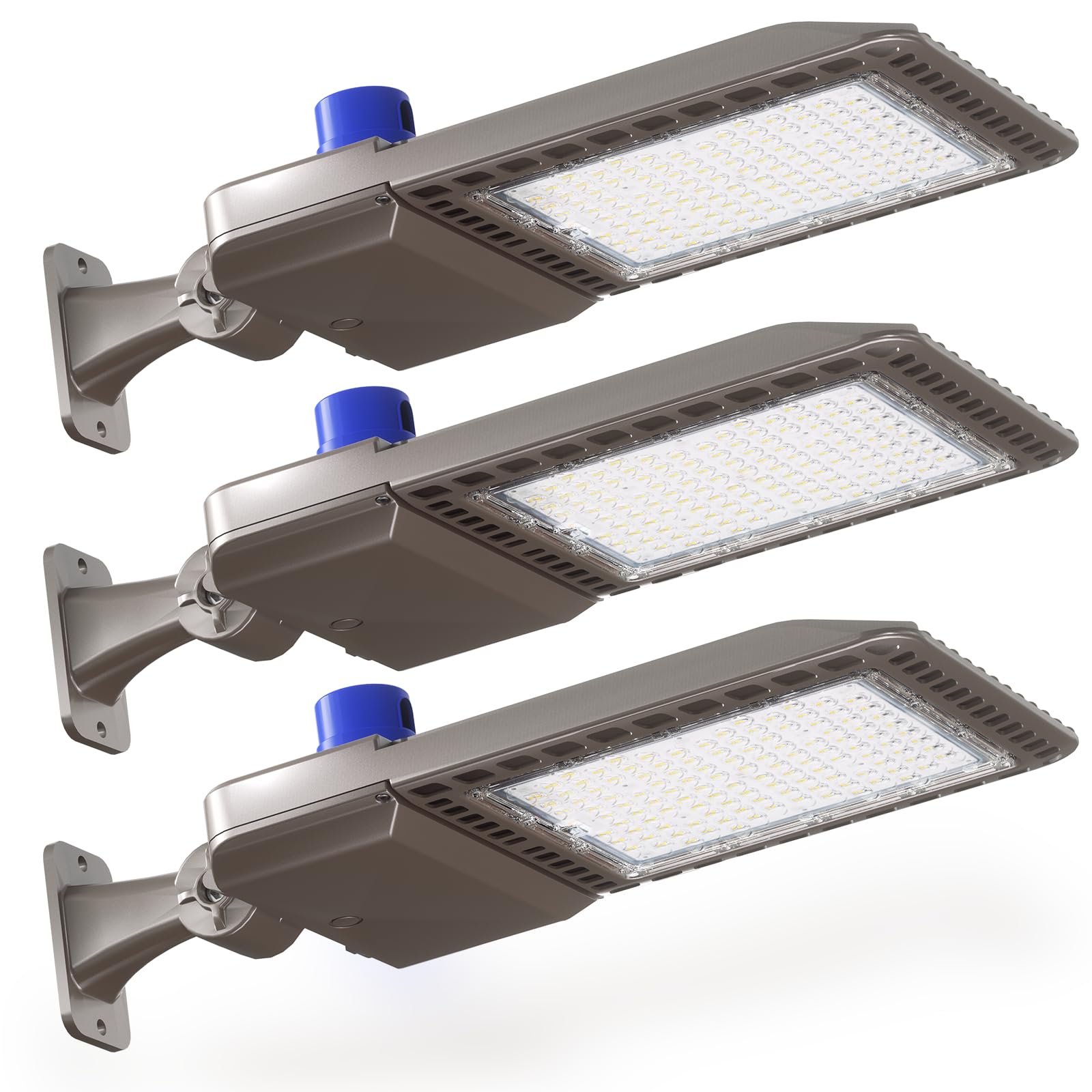 YXL LED parking lot light provides 28,000 lumens of daylight-bright illumination for wide-area visibility.