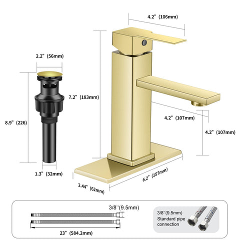 YXOCVIR vanity setup highlighting the single-handle temperature control.