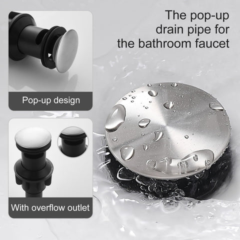 YXOCVIR brushed-nickel faucet showing 1-3 hole installation options for flexible mounting.