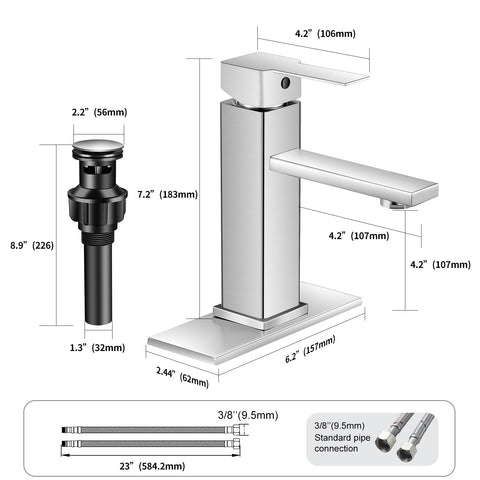 YXOCVIR brushed-nickel faucet suited for RV use, ideal for travel trailers and campers.