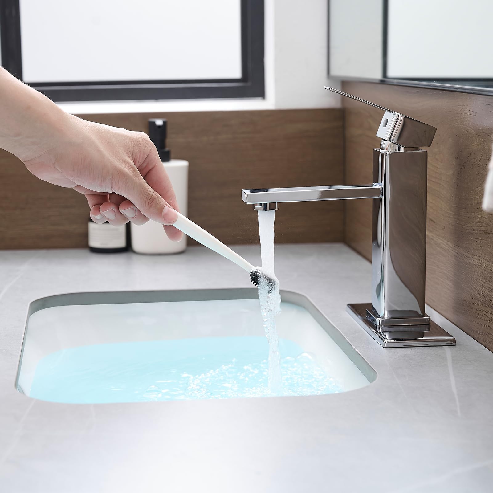 YXOCVIR chrome faucet installation kit with hoses and fittings for quick DIY setup
