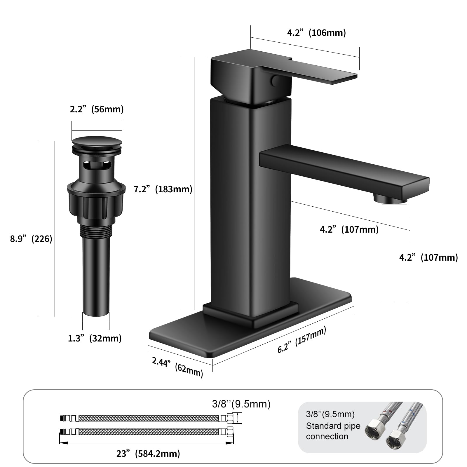 YXOCVIR black finish shows rust-resistant, easy-clean design