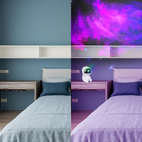 YXQUA Night projector decorates a cozy desk or bedside area.