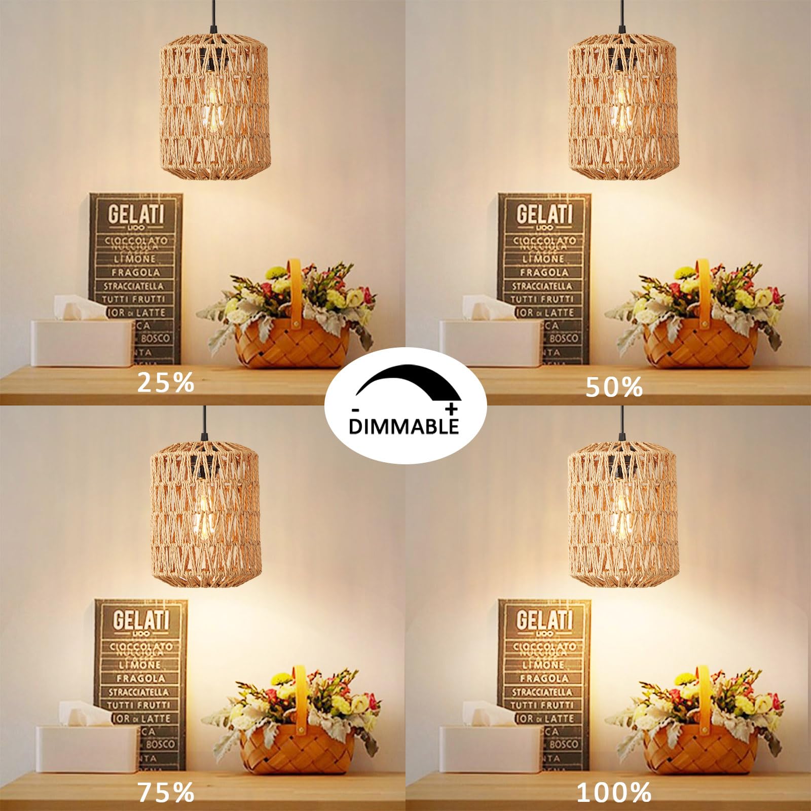 YXTH 15ft plug-in pendant reaches high ceilings for versatile placement.