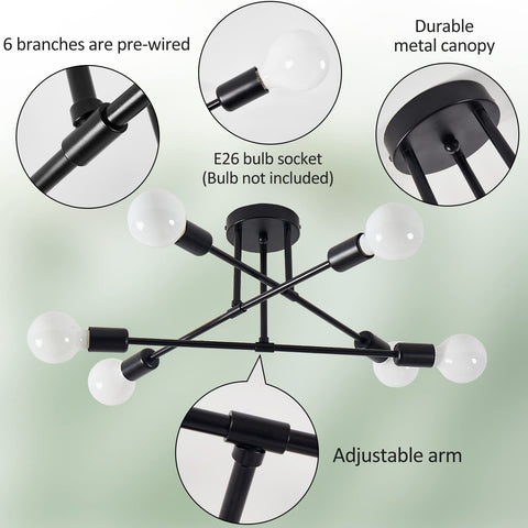 YXTH kitchen dining ceiling light in black creates focused, glare-free task lighting.