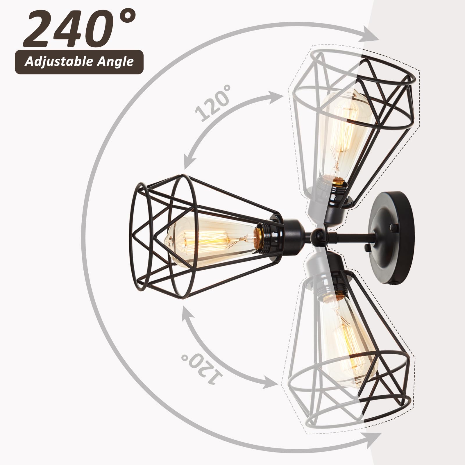 YXTH plug-in wall lamp with on/off switch for simple control.
