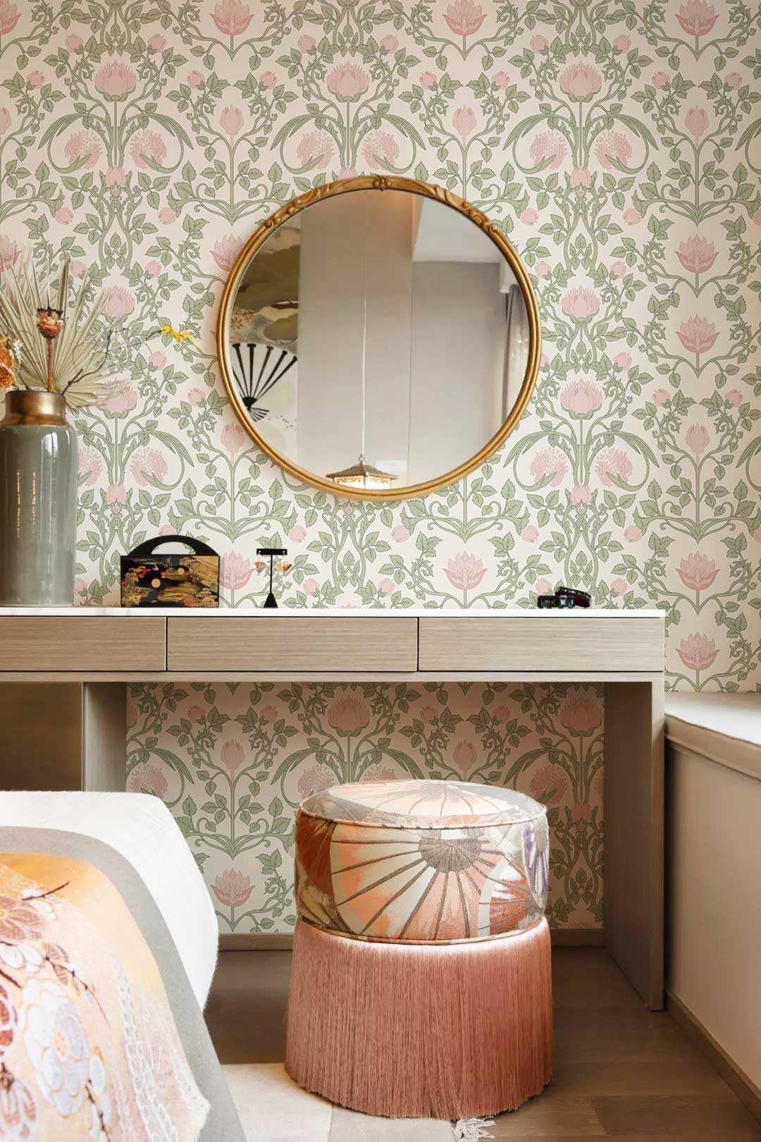 YXTII wallpaper with matte vinyl finish suitable for living rooms.