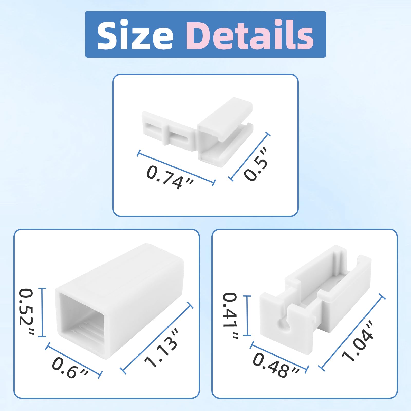 YXYYXY Duette-compatible cord stop housing white enhances safety and neatness of blinds