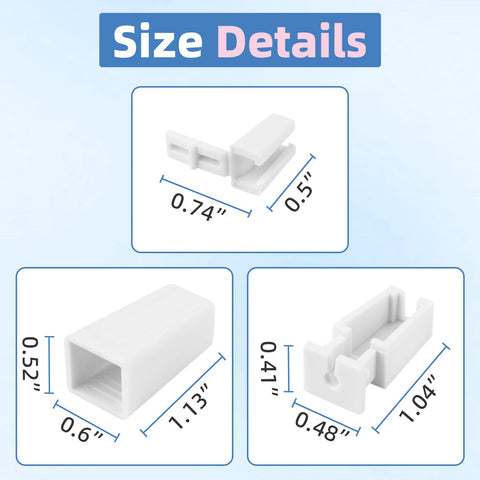 YXYYXY Duette-compatible cord stop housing white enhances safety and neatness of blinds