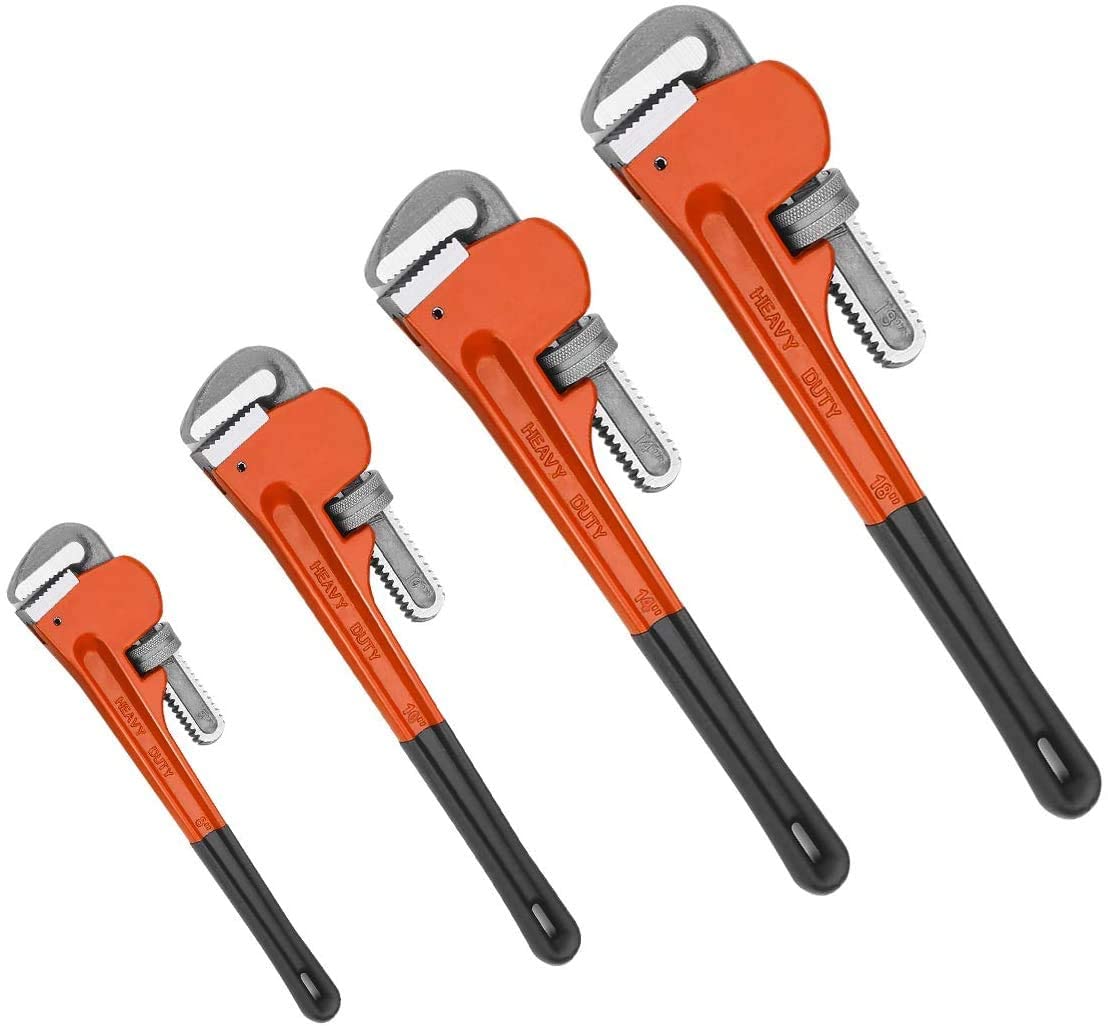 Y&Y Decor 8-inch pipe wrench with sturdy jaw for plumbing tasks