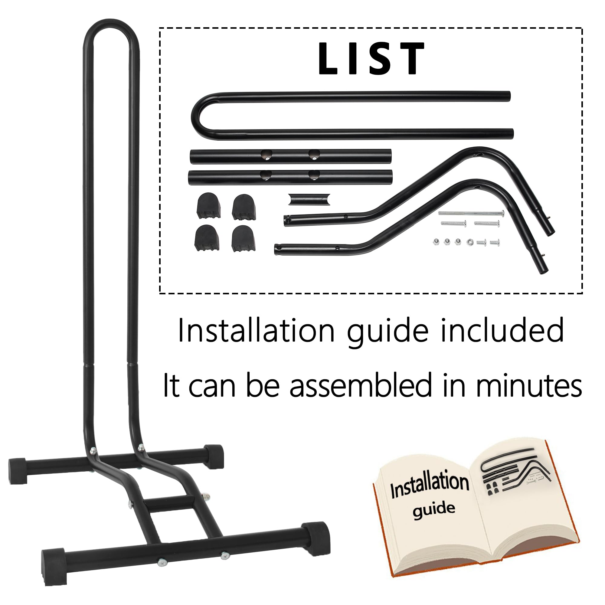 YYDS bike stand features protective feet to prevent floor scratches.