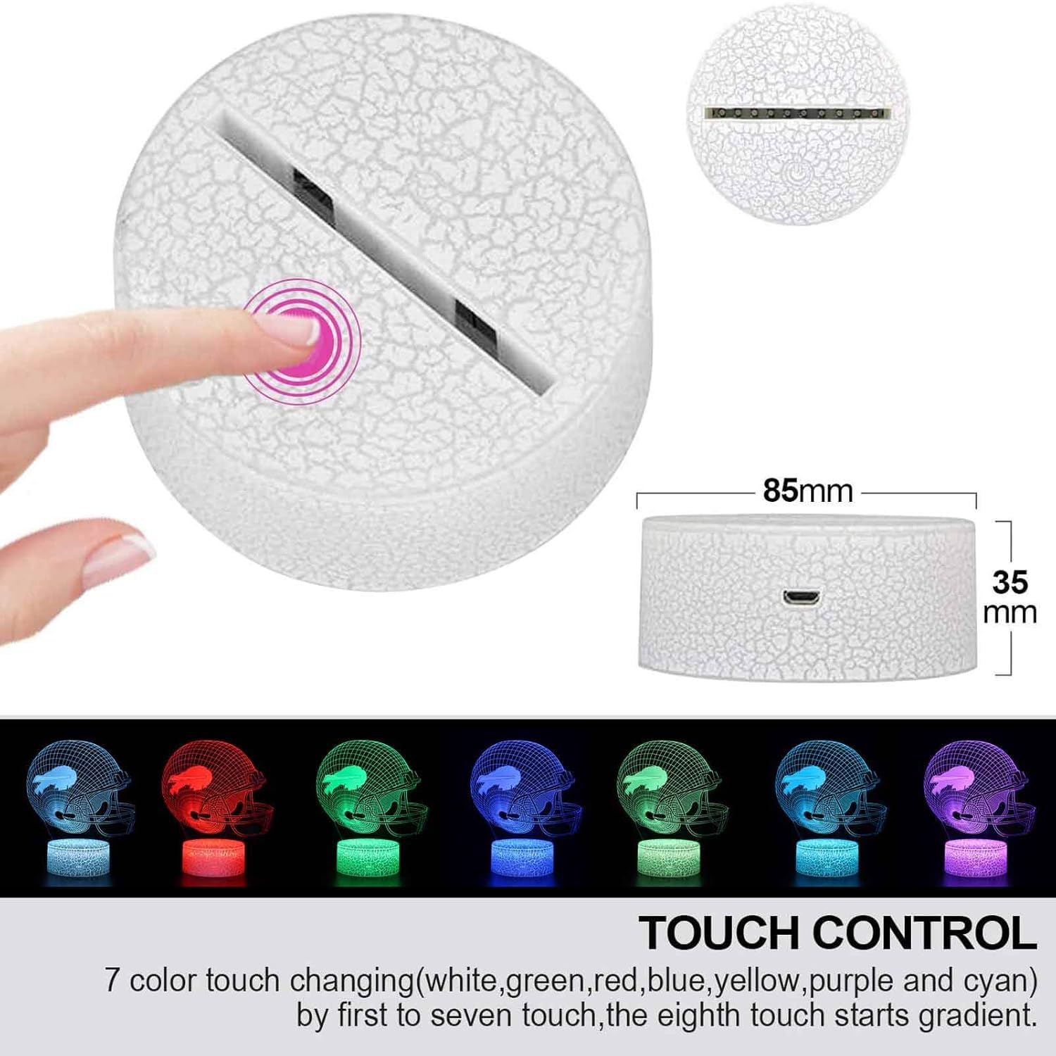 YYDSYCY night light with remote and touch controls for easy color changes