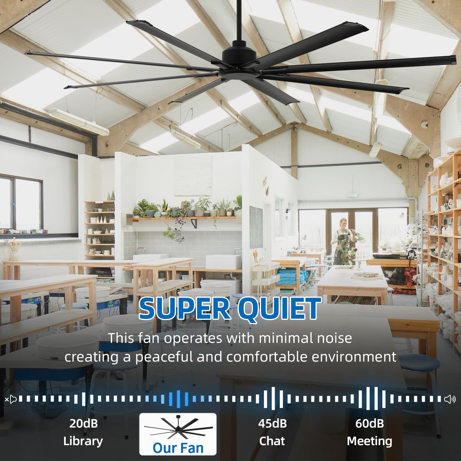YYEHON 40 dB operation keeps spaces quiet while cooling large areas