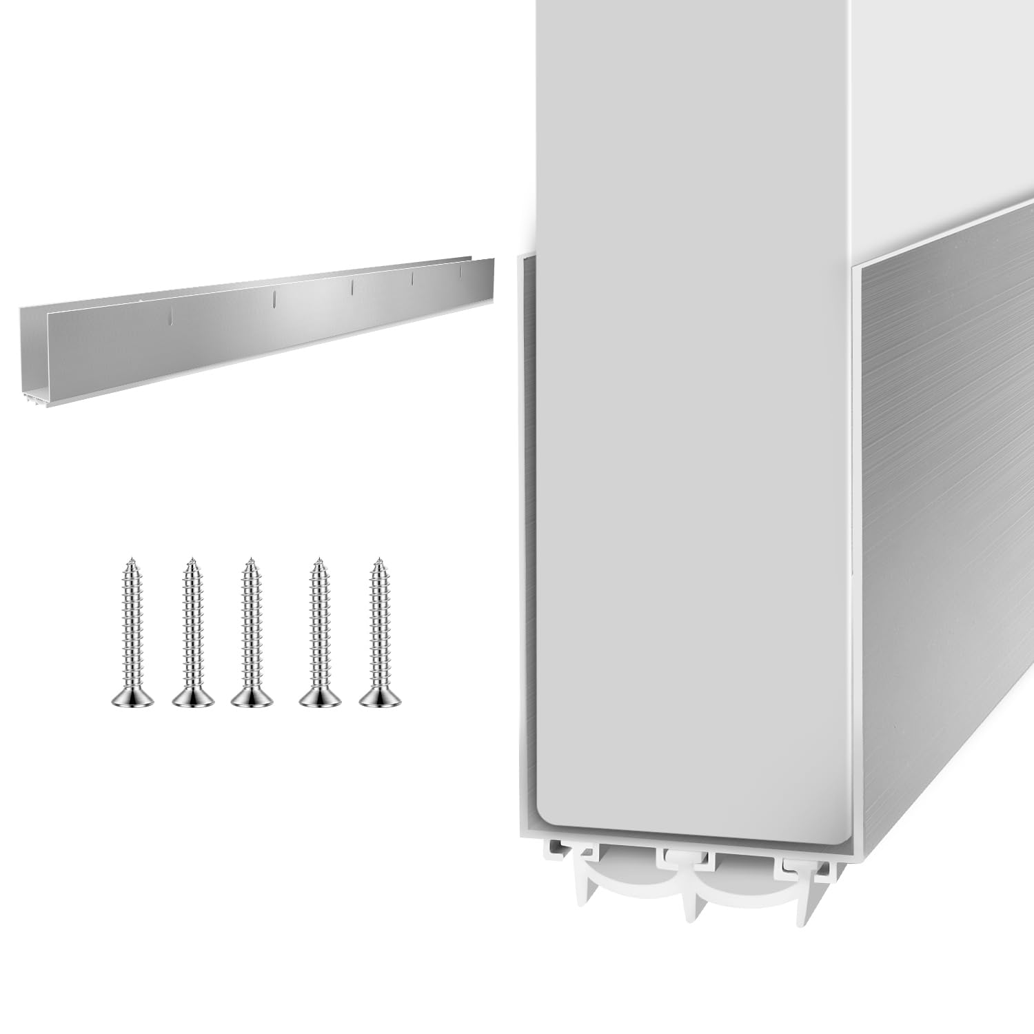 YYGCL aluminum door draft stopper with 39-inch length secures airflow and improves comfort.