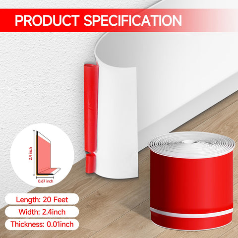 YYGCL white baseboard trim enhances modern rooms with tidy lines.
