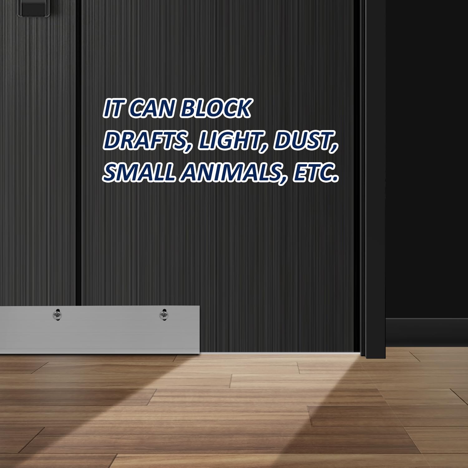 YYGCL easy-install draft stopper fits wood, metal, or plastic doors.