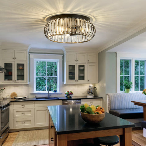 YYJLX three-light flush mount bedroom soft glow creates relaxing evenings.