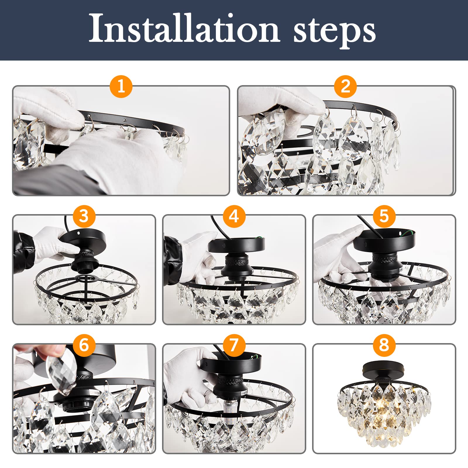 YYJLX crystal chandelier bathroom vanity sparkles and clarifies space