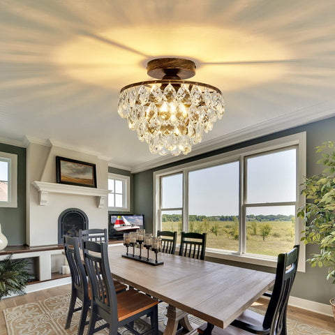 YYJLX crystal chandelier easy installation with hardware and guide