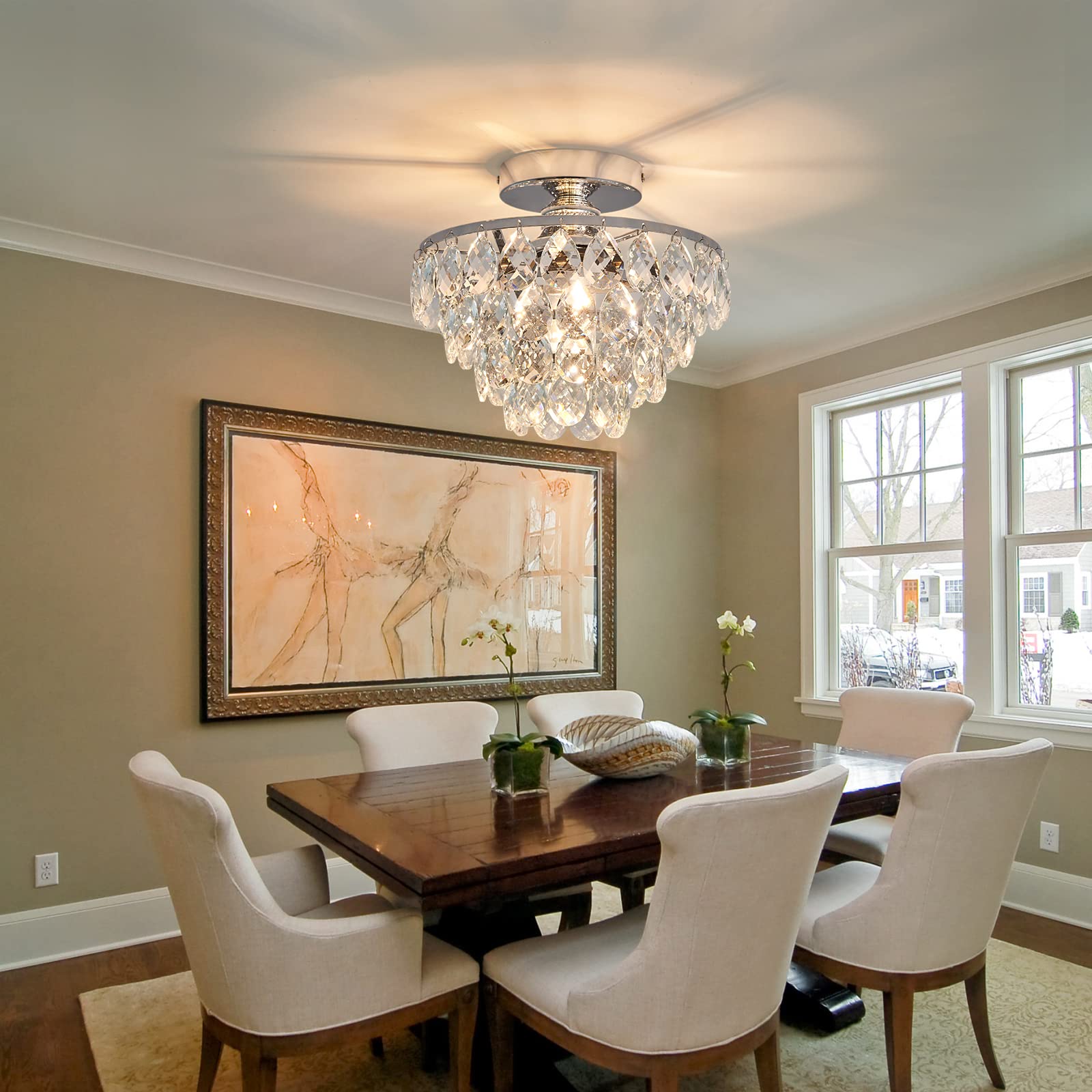 YYJLX hallways and foyer glow chandelier adds welcoming light