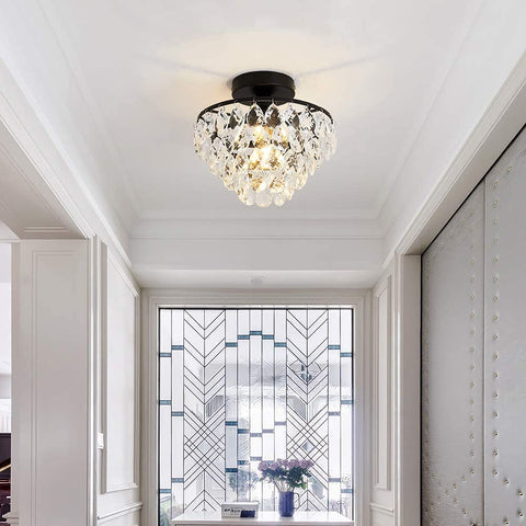 YYJLX crystal ceiling light with E26 base offers versatile bulb options.