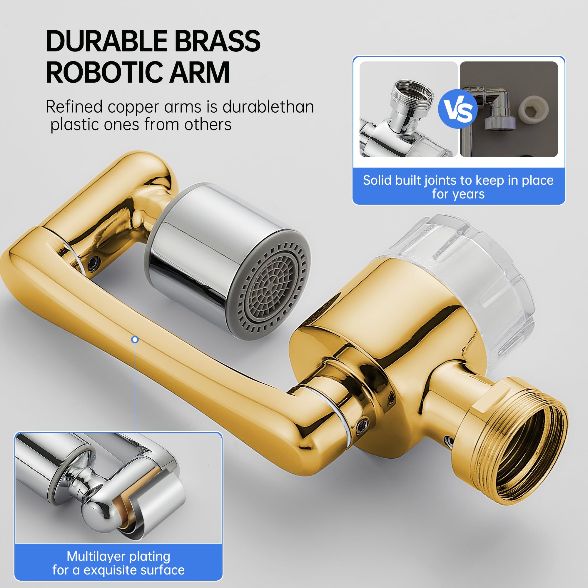 YYKBZ universal adapters ensure 99% faucet compatibility and simple installation.