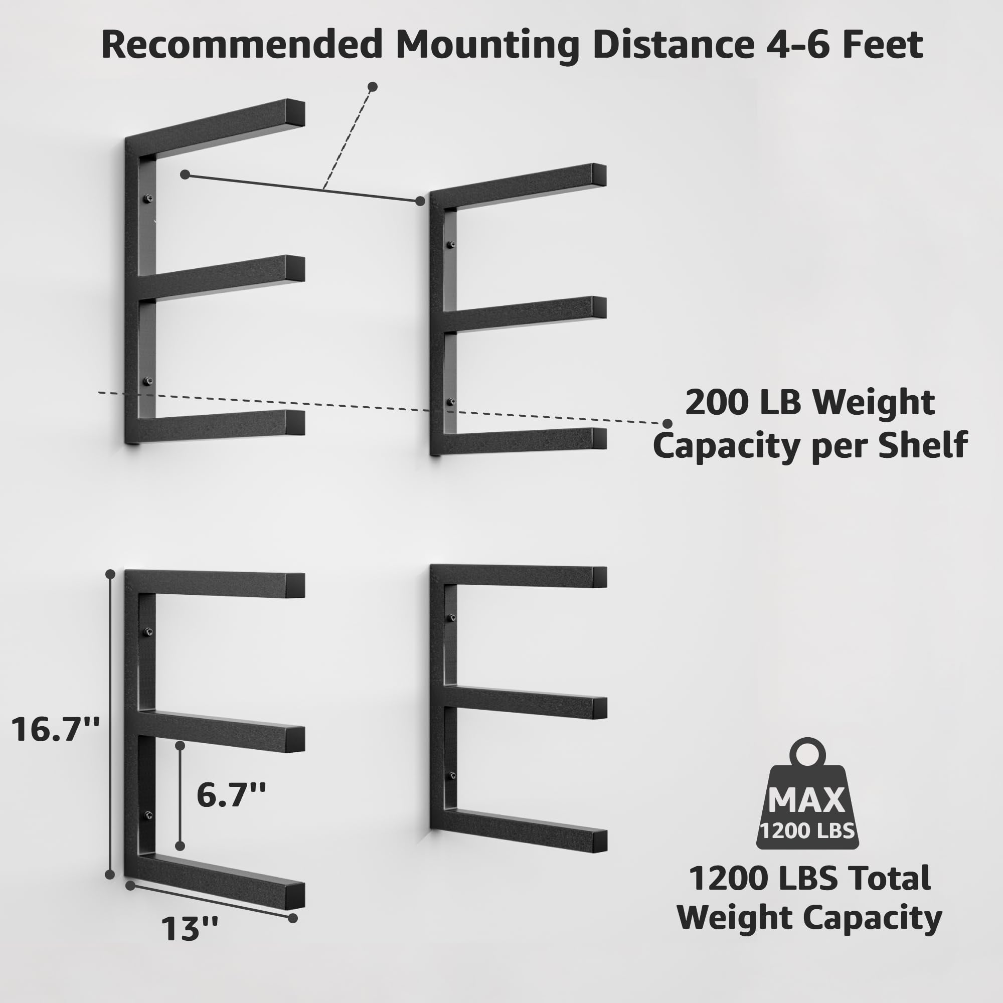 YYR heavy-duty lumber rack six levels holds heavy materials securely