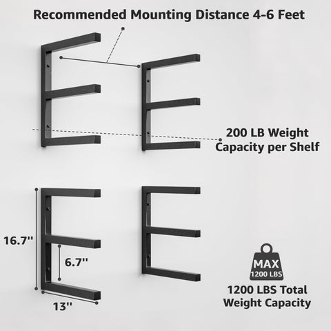 YYR heavy-duty lumber rack six levels holds heavy materials securely